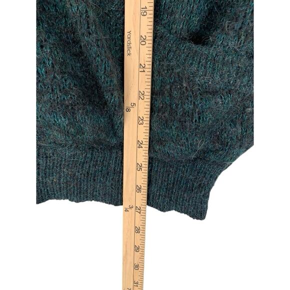 Free People Karina Green Faux Wrap Sweater Pullover Size Small Heathered - Picture 6 of 10